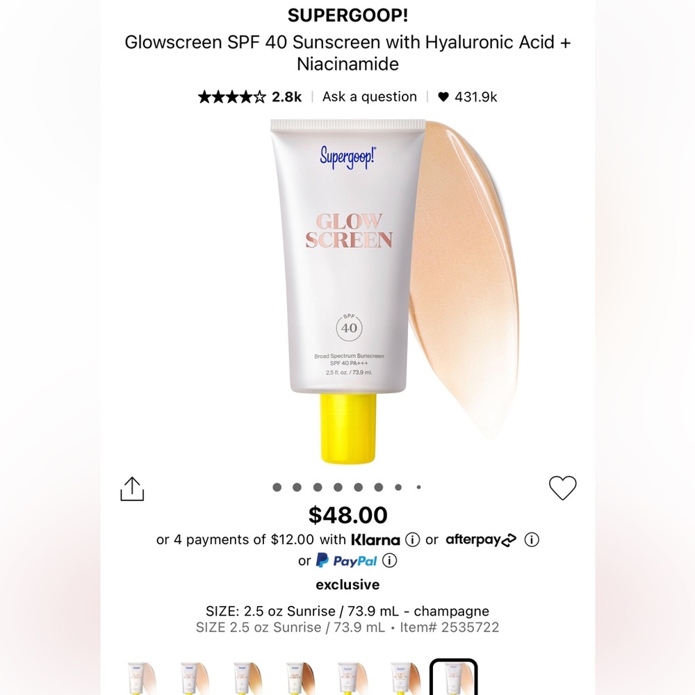 Supergoop! Glow Sunscreen